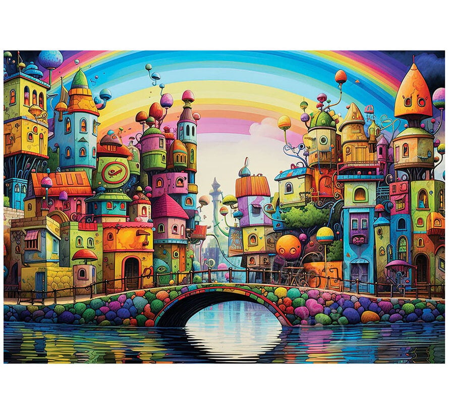 Yazz Puzzle Rainbow City Puzzle 1000pcs