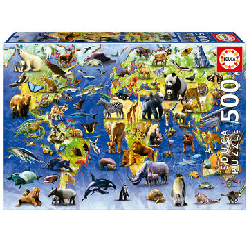 Educa Borras Educa One Hundred Endangered Species Puzzle 500pcs