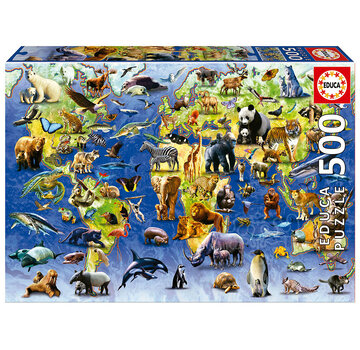 Educa Borras FINAL SALE Educa One Hundred Endangered Species Puzzle 500pcs