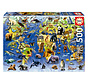 FINAL SALE Educa One Hundred Endangered Species Puzzle 500pcs