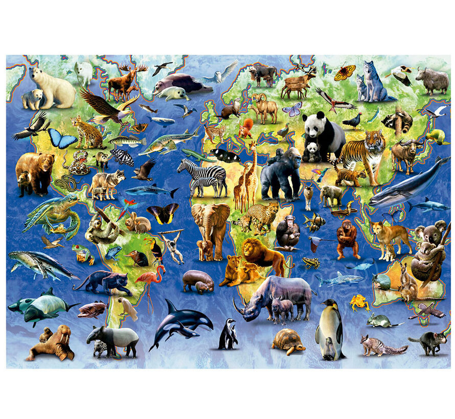 FINAL SALE Educa One Hundred Endangered Species Puzzle 500pcs