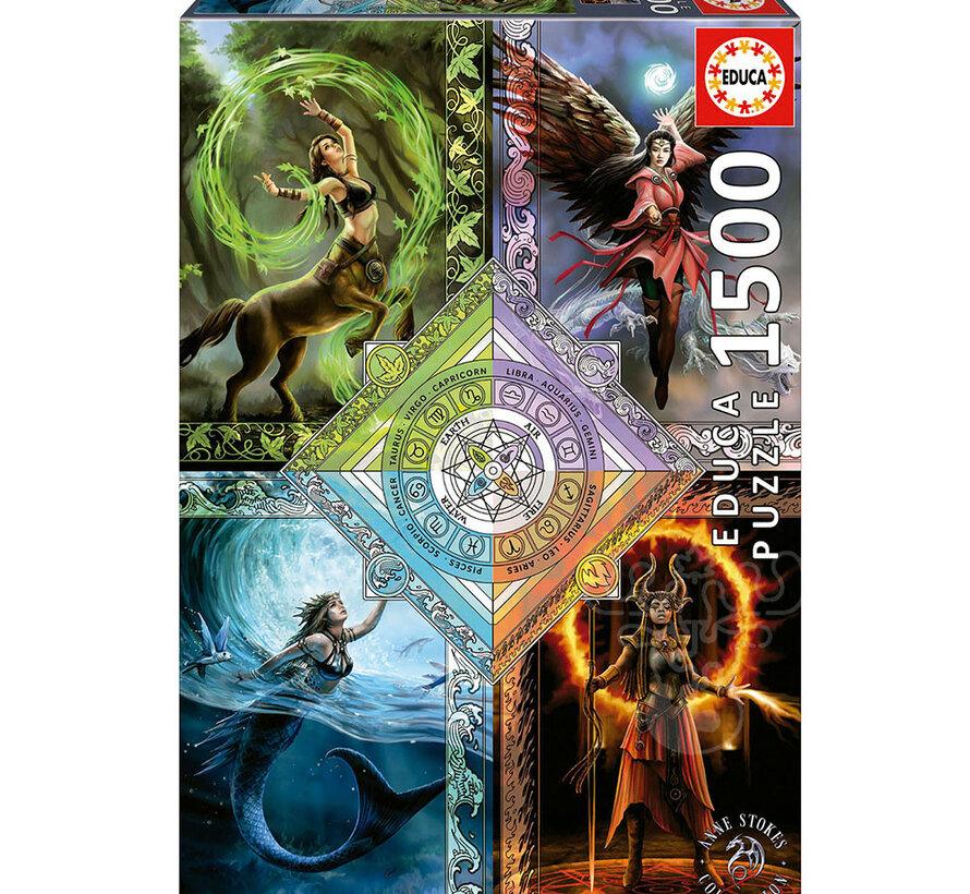 Educa Elemental Magic Star Chart, Anne Stokes Puzzle 1500pcs