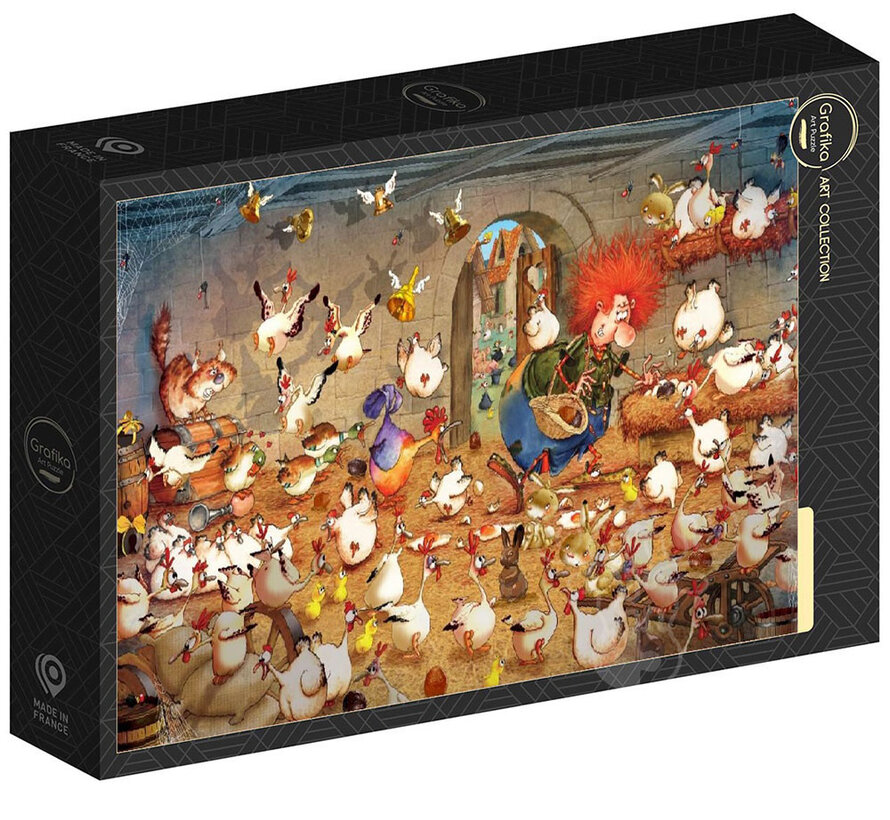 Grafika Crazy Chicken Coop - François Ruyer  Puzzle 1000pcs