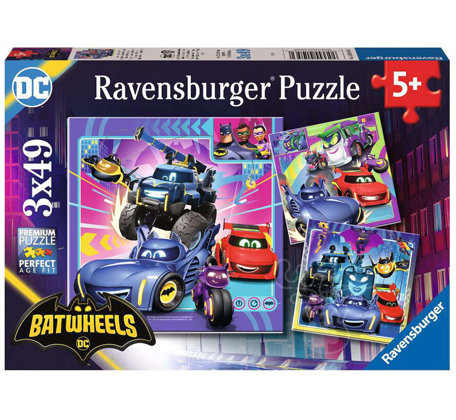 Ravensburger DC Batwheels Puzzle 3 x 49pcs
