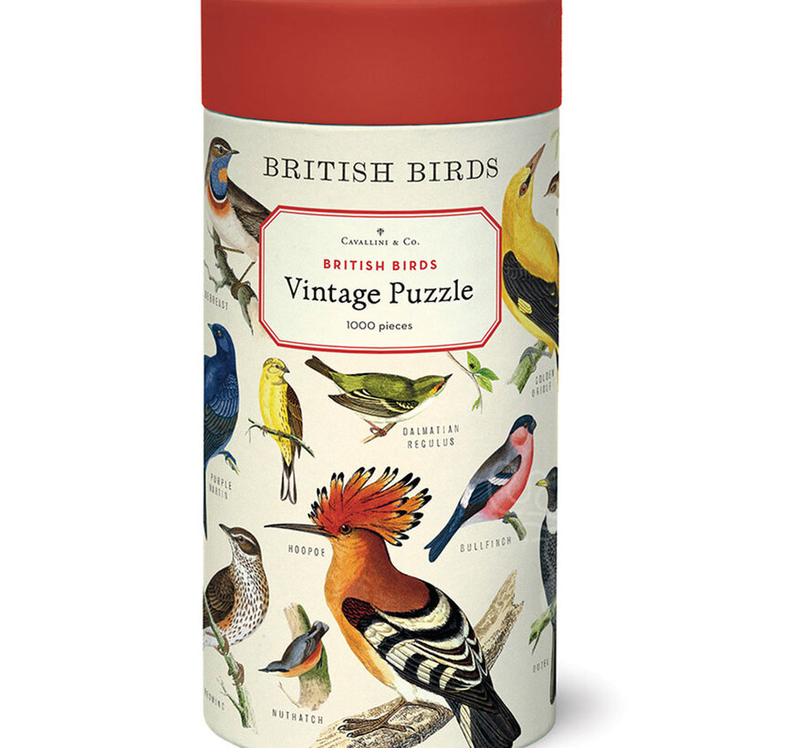 Cavallini Vintage: British Birds Puzzle 1000pcs