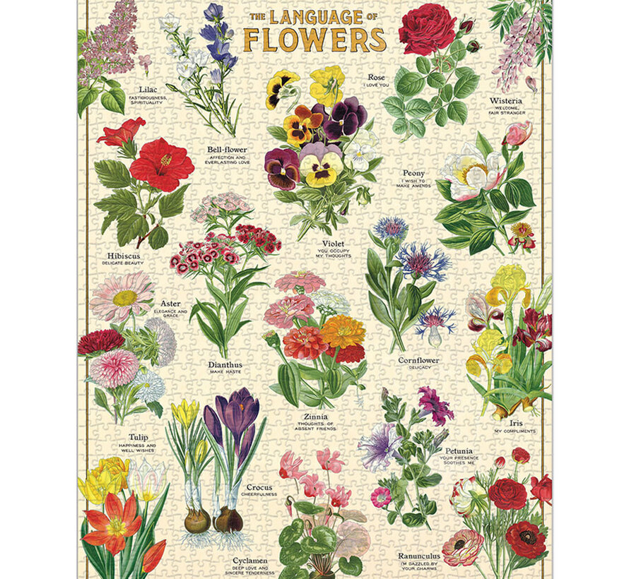 Cavallini Vintage: Language of Flowers Puzzle 1000pcs
