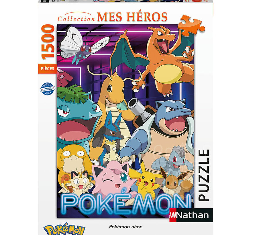 Nathan Neon Pokémon Puzzle 1500pcs - Import