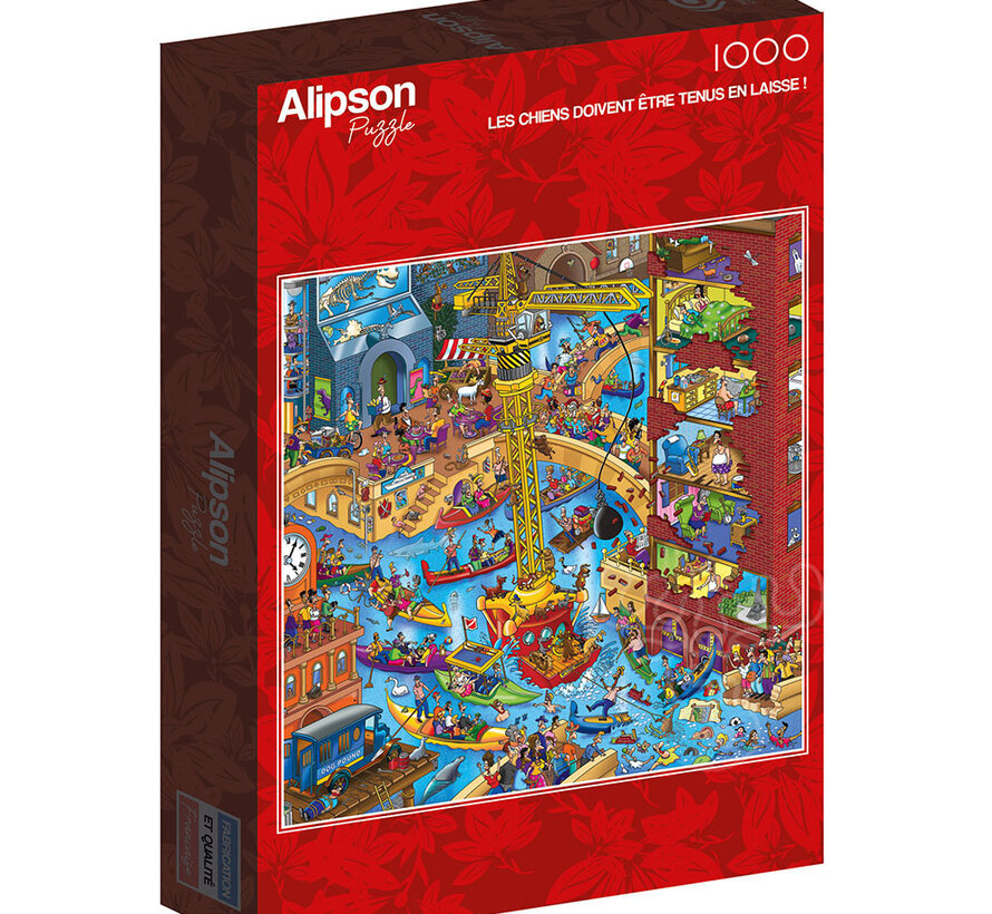 Alipson Les Chiens Doivent être Tenus en Laisse! (All Dogs Must Be on a Leash) Puzzle 1000pcs