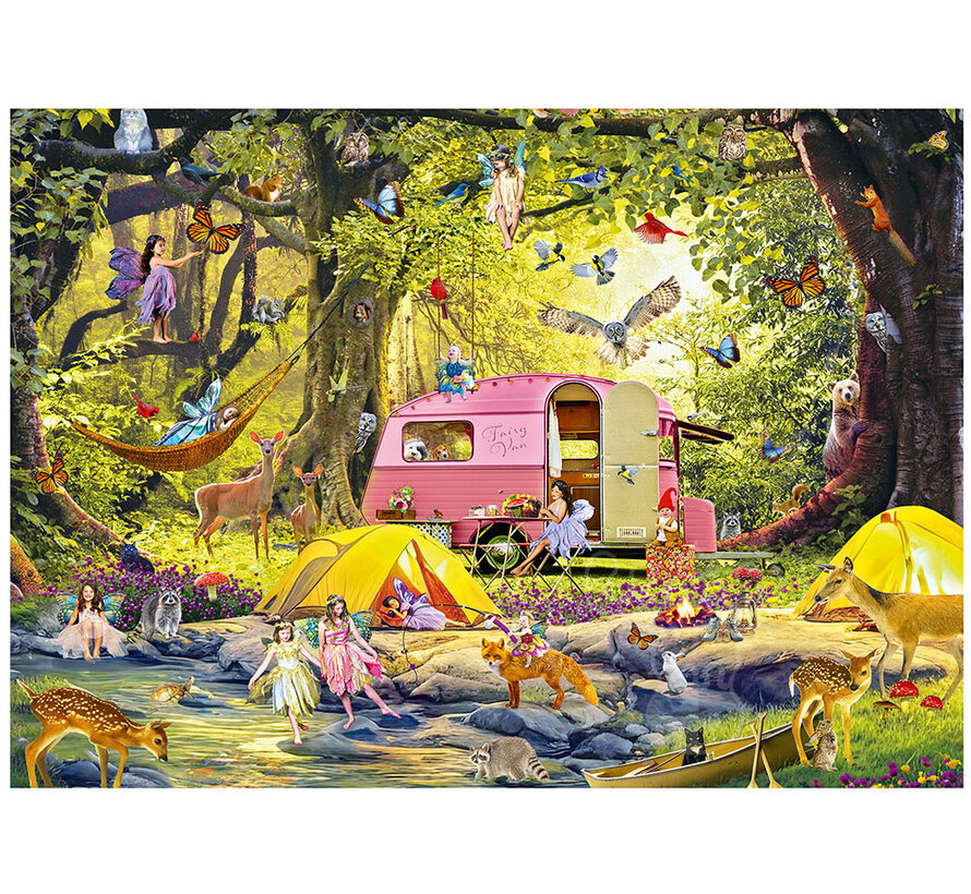 Alipson Camping des Fées avec des Amis de la Forêt Puzzle 1000pcs