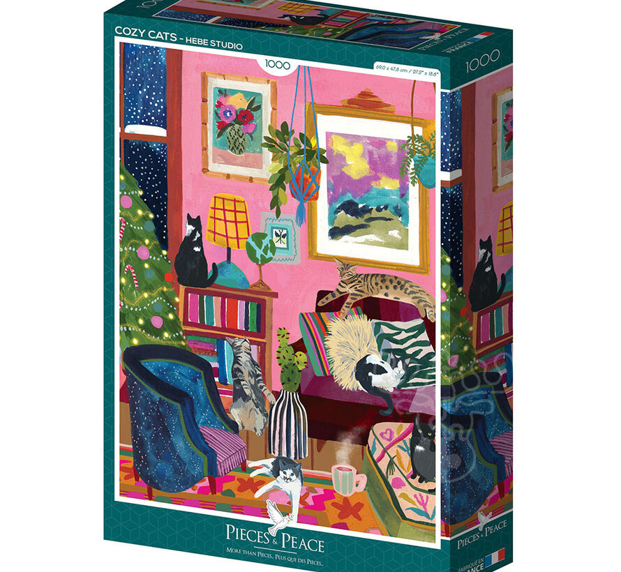 Pieces & Peace Cozy Cats Puzzle 1000pcs