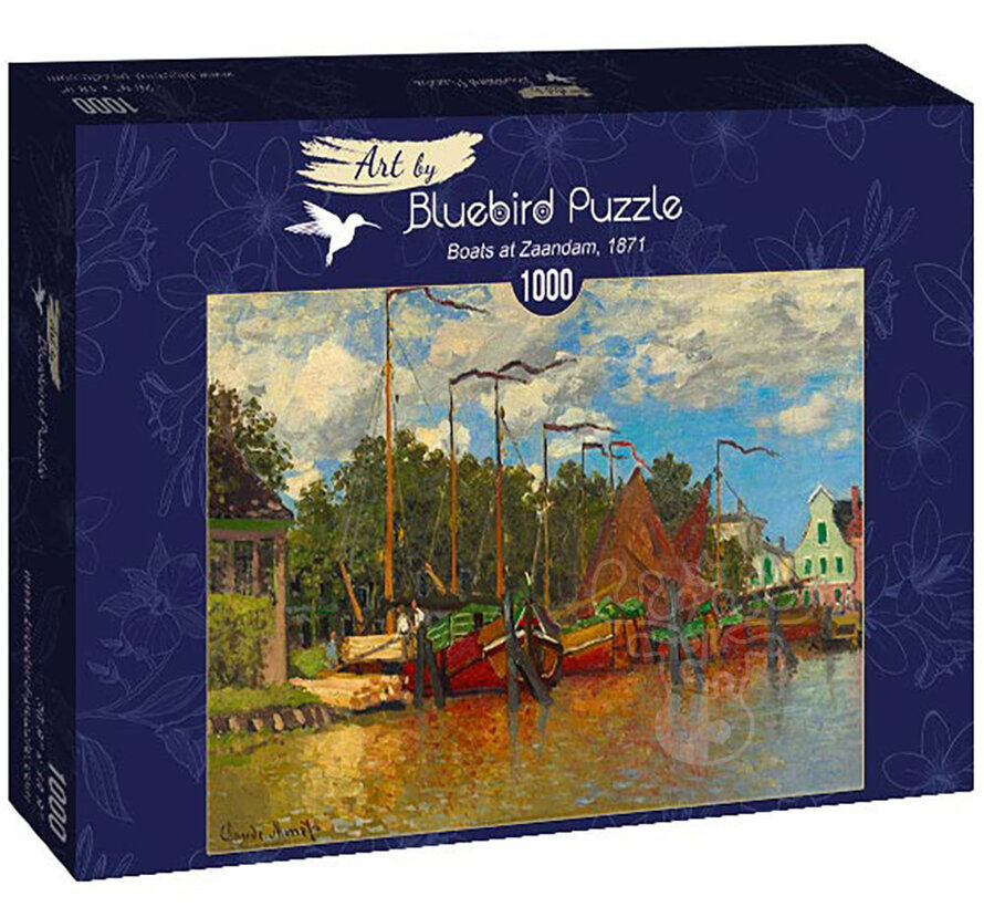 Bluebird Claude Monet - Boats at Zaandam, 1871 Puzzle 1000pcs