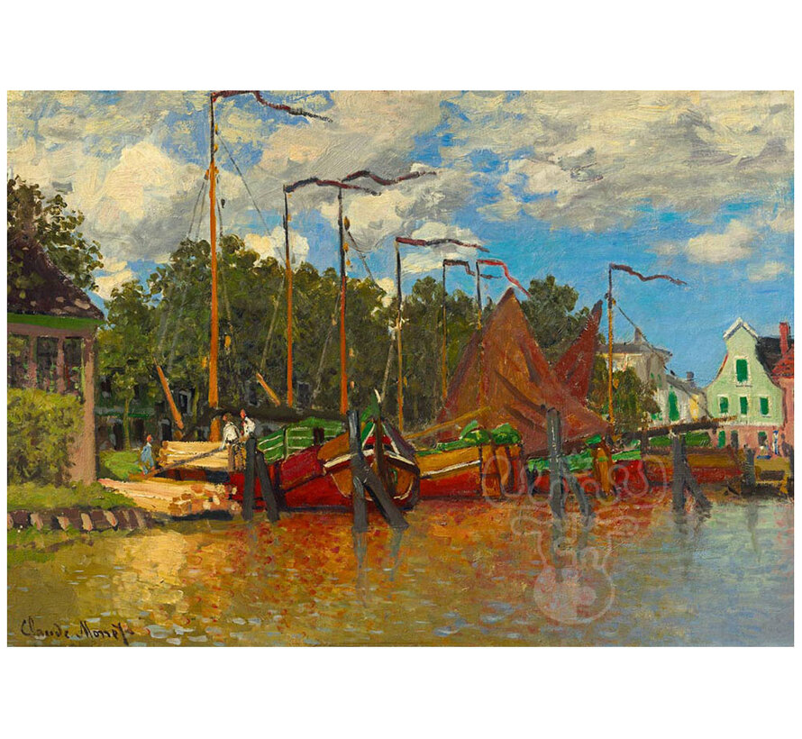 Bluebird Claude Monet - Boats at Zaandam, 1871 Puzzle 1000pcs