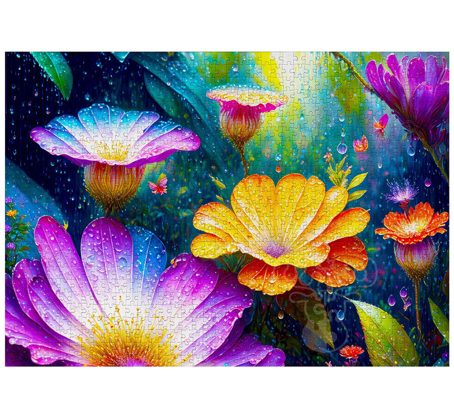 Enjoy Flowers in the Rain Puzzle 1000pcs