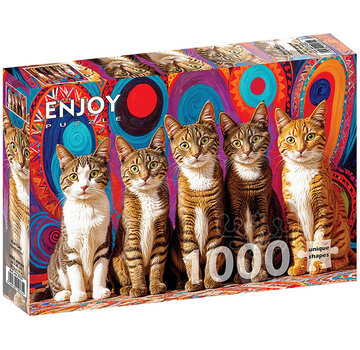 ENJOY Puzzle Enjoy Five Cats Puzzle 1000pcs