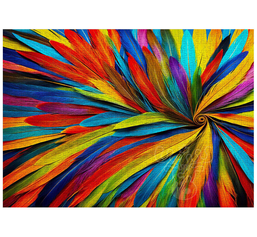 Enjoy Colorful Feathers Puzzle 1000pcs