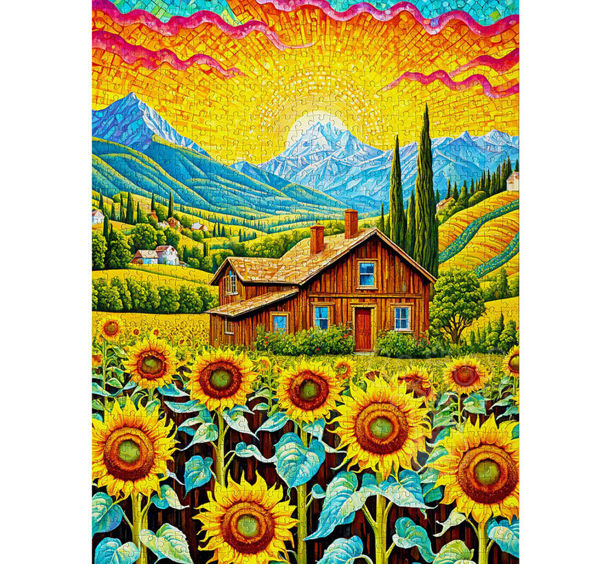 Enjoy Sunflower House Puzzle 1000pcs