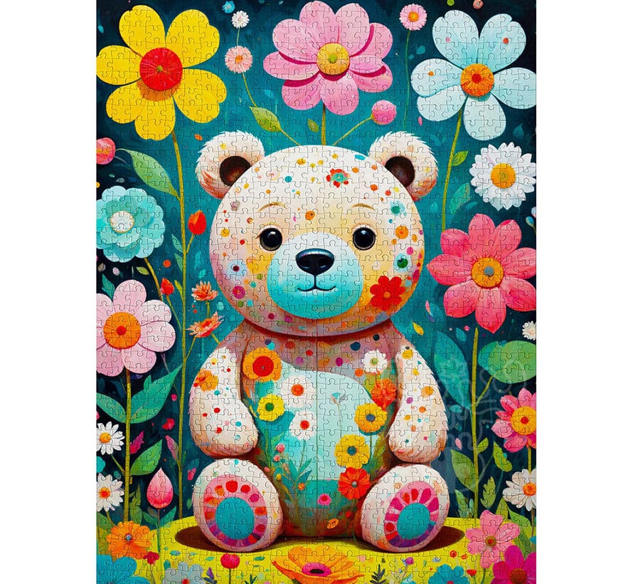 Enjoy Flower Teddy Bear Puzzle 1000pcs