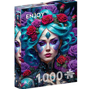 ENJOY Puzzle Enjoy Gothic Flowers Portrait Puzzle 1000pcs
