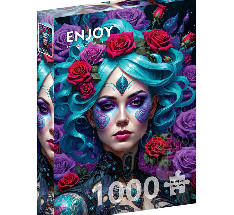 Enjoy Gothic Flowers Portrait Puzzle 1000pcs