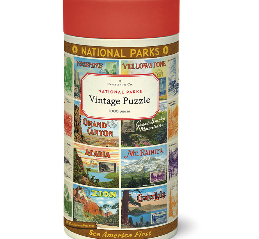 Cavallini Vintage: National Parks 2 Puzzle 1000pcs