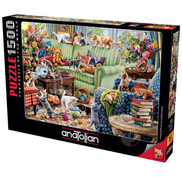 Anatolian Anatolian Kittens in the Living Room Puzzle 1500pcs