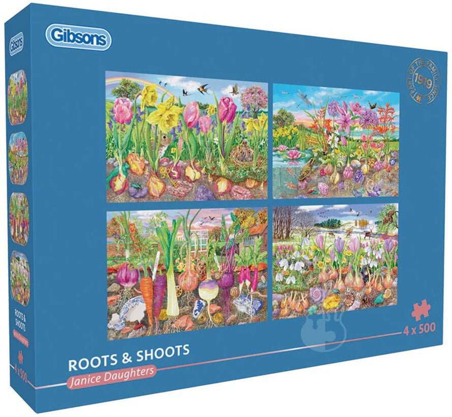 Gibsons Roots & Shoots Puzzle 4 x 500pcs