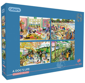 Gibsons Gibsons A Dog's Life Puzzle 4 x 500pcs
