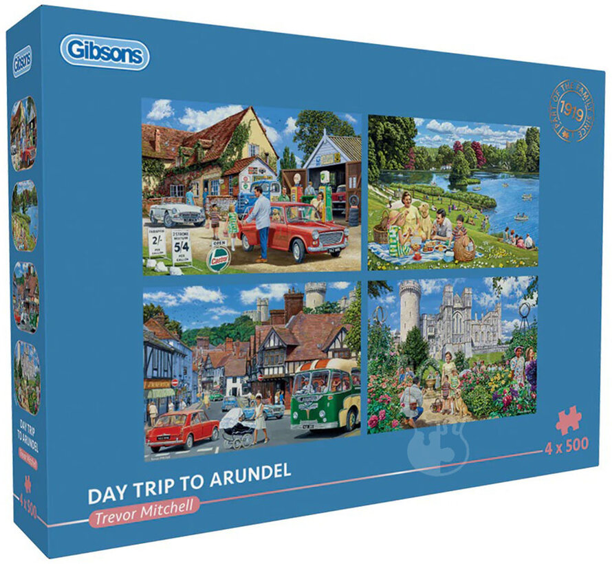 Gibsons Day out with the Family Puzzle 4 x 500pcs