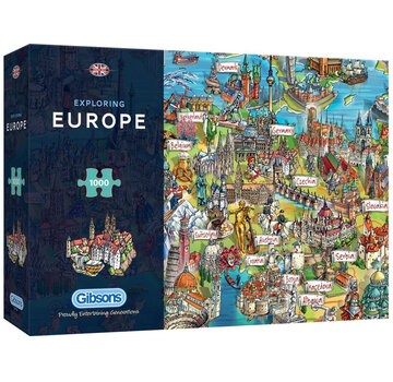 Gibsons Gibsons Exploring Europe Puzzle 1000pcs