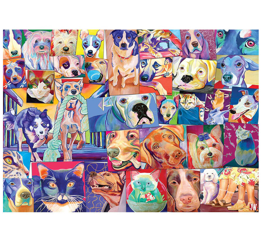 Gibsons The World of Cats & Dogs Puzzle 1000pcs RETIRED