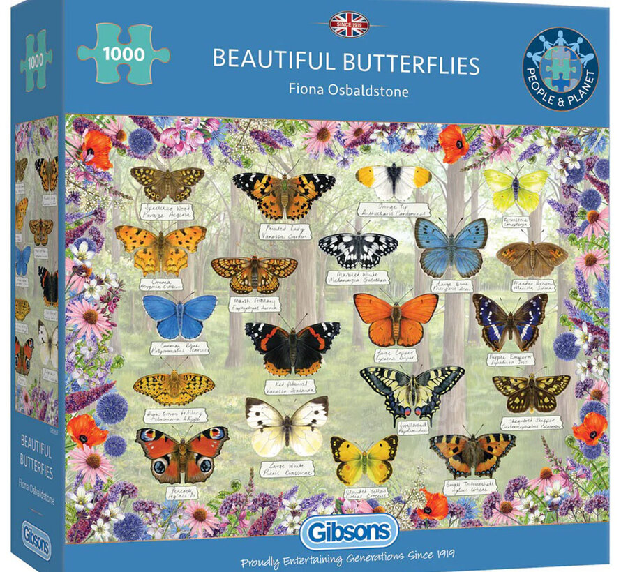 Gibsons Beautiful Butterflies Puzzle 1000pcs