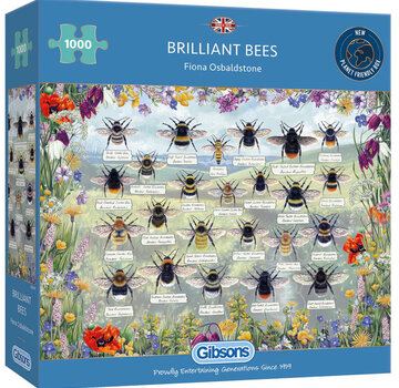 Gibsons Gibsons Brilliant Bees Puzzle 1000pcs