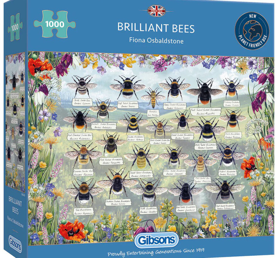 Gibsons Brilliant Bees Puzzle 1000pcs