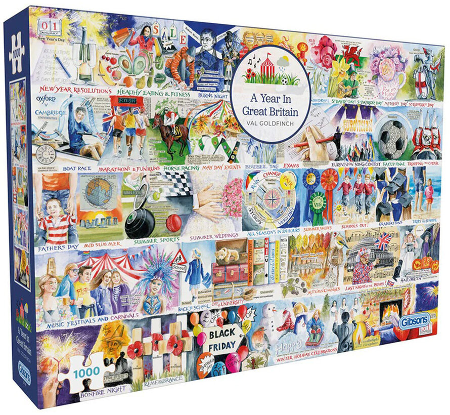 Gibsons A Year in Great Britain Puzzle 1000pcs