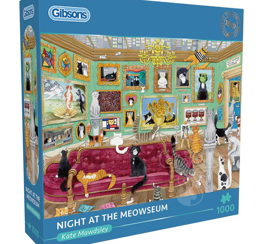 Gibsons Night at the Meowseum Puzzle 1000pcs