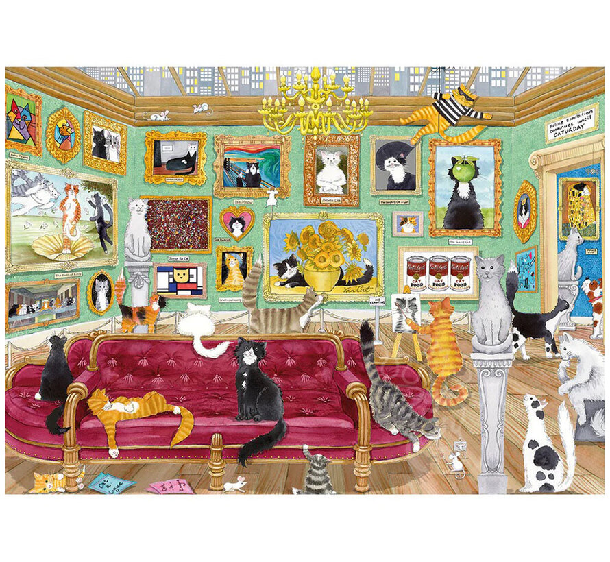 Gibsons Night at the Meowseum Puzzle 1000pcs