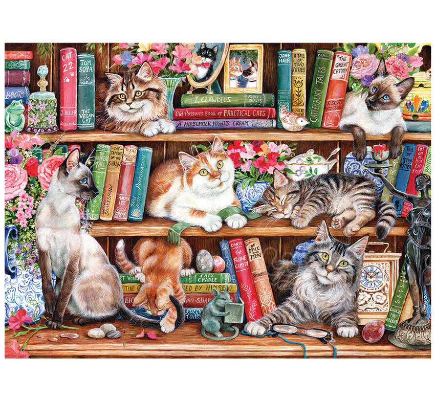 Gibsons Puss Back in Books Puzzle 1000pcs