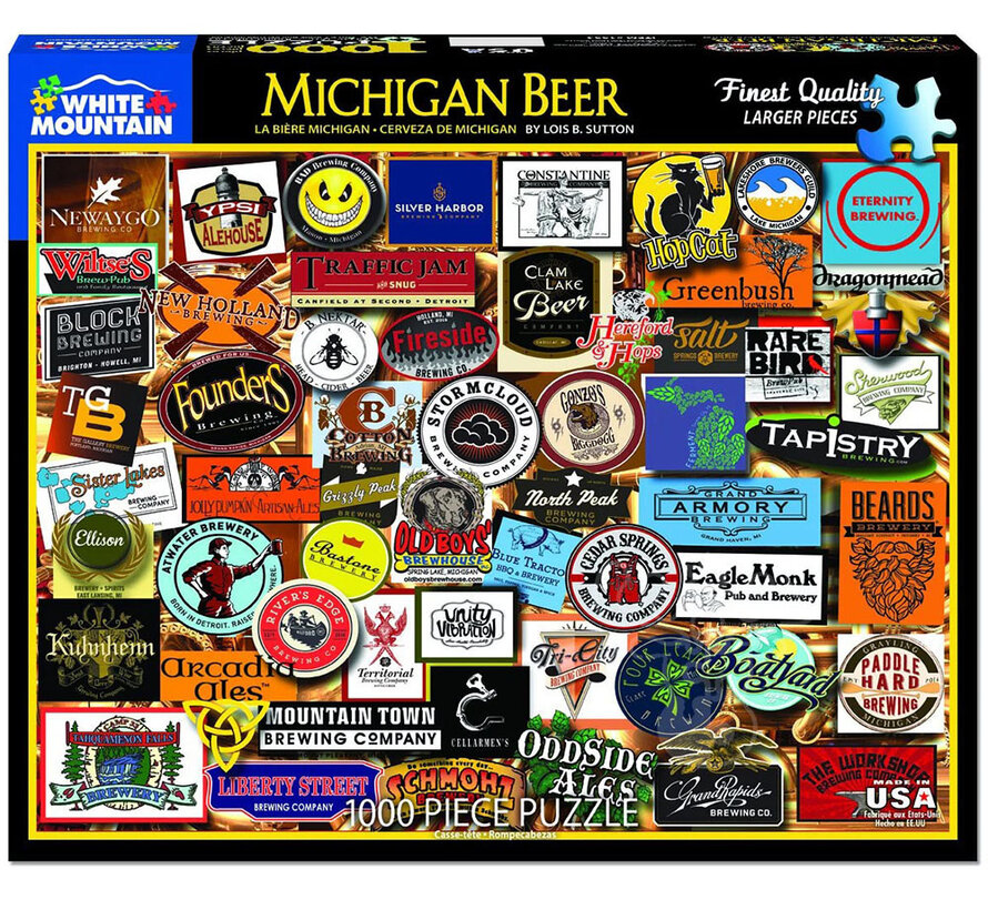 White Mountain Michigan Beer Puzzle 1000pcs