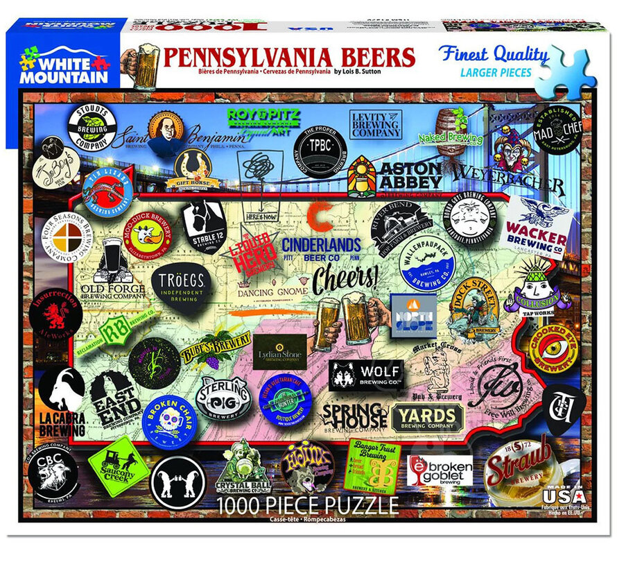 White Mountain Pennsylvania Craft Beer Puzzle 1000pcs