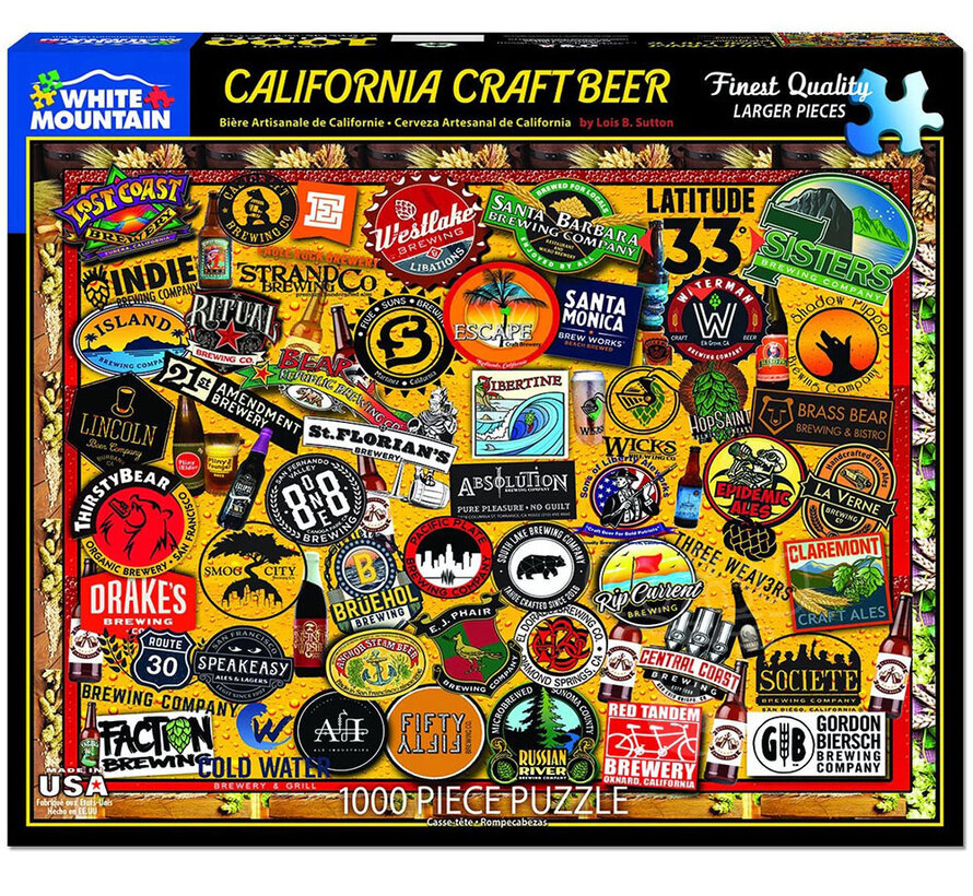 White Mountain California Craft Beer Puzzle 1000pcs