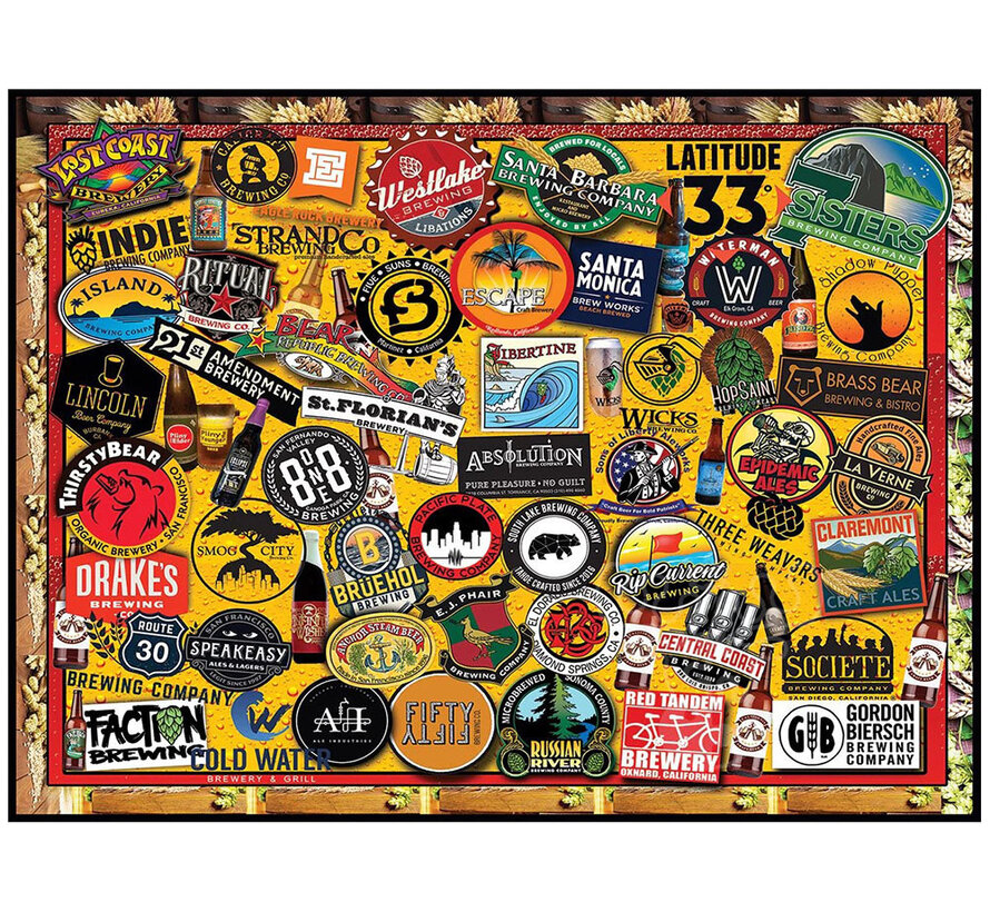 White Mountain California Craft Beer Puzzle 1000pcs