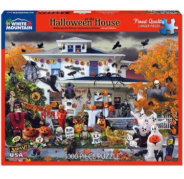 White Mountain White Mountain Halloween at the House Puzzle 1000pcs