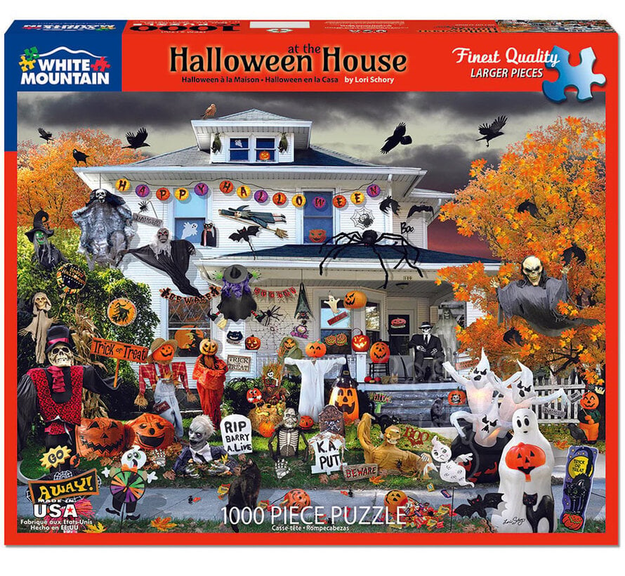 White Mountain Halloween at the House Puzzle 1000pcs