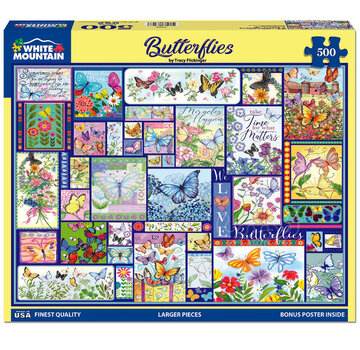 White Mountain White Mountain Butterflies Puzzle 500pcs