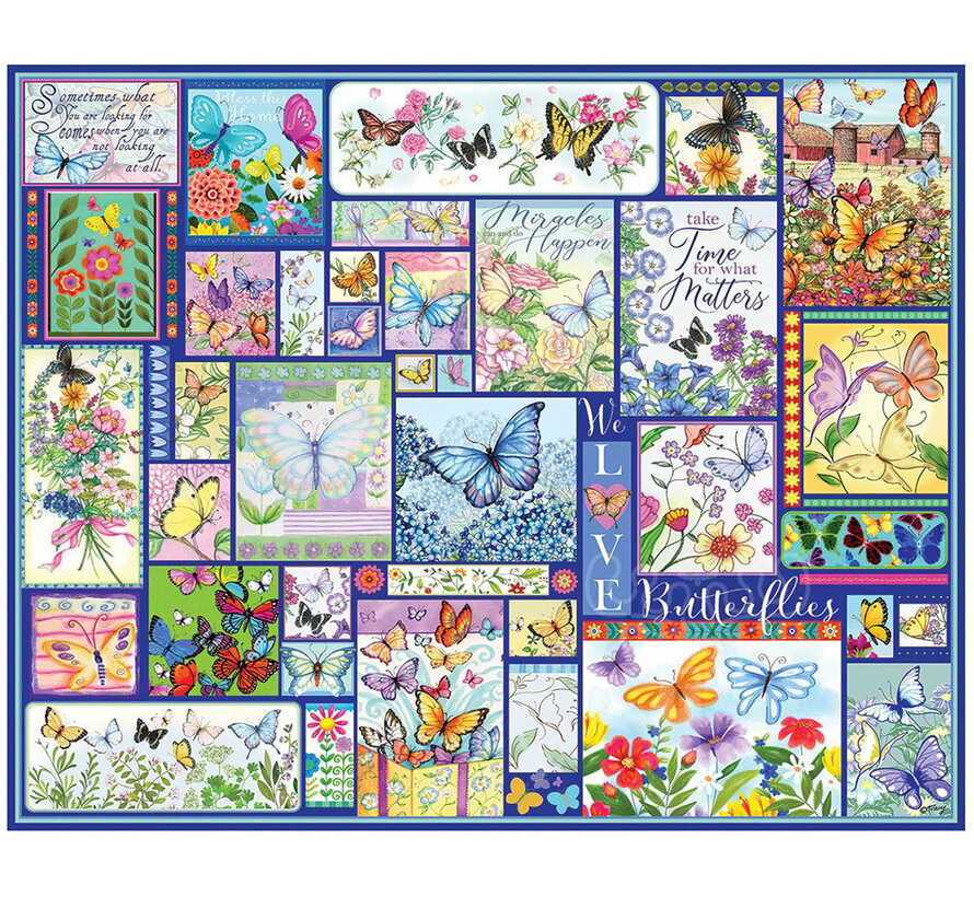 White Mountain Butterflies Puzzle 500pcs