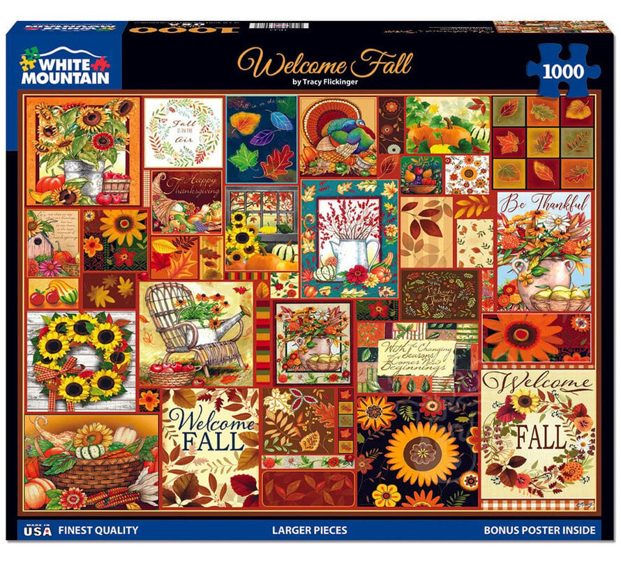 White Mountain Welcome Fall Puzzle 1000pcs