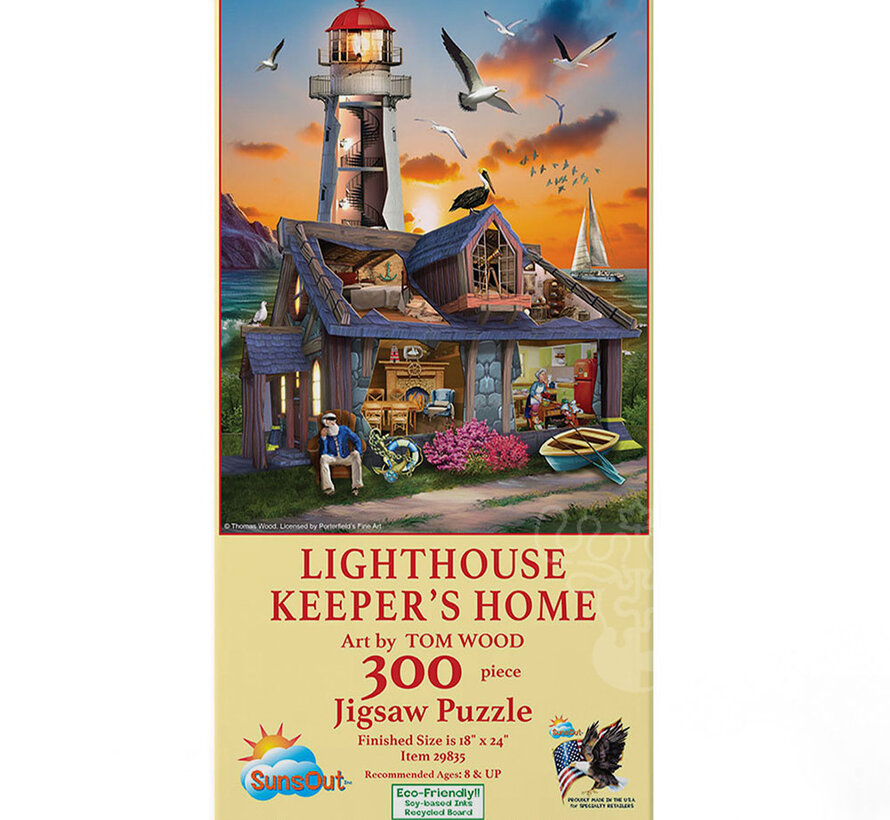 SunsOut Lighthouse Keepers Home Puzzle 300pcs