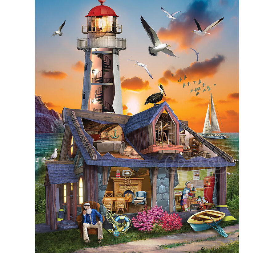 SunsOut Lighthouse Keepers Home Puzzle 300pcs