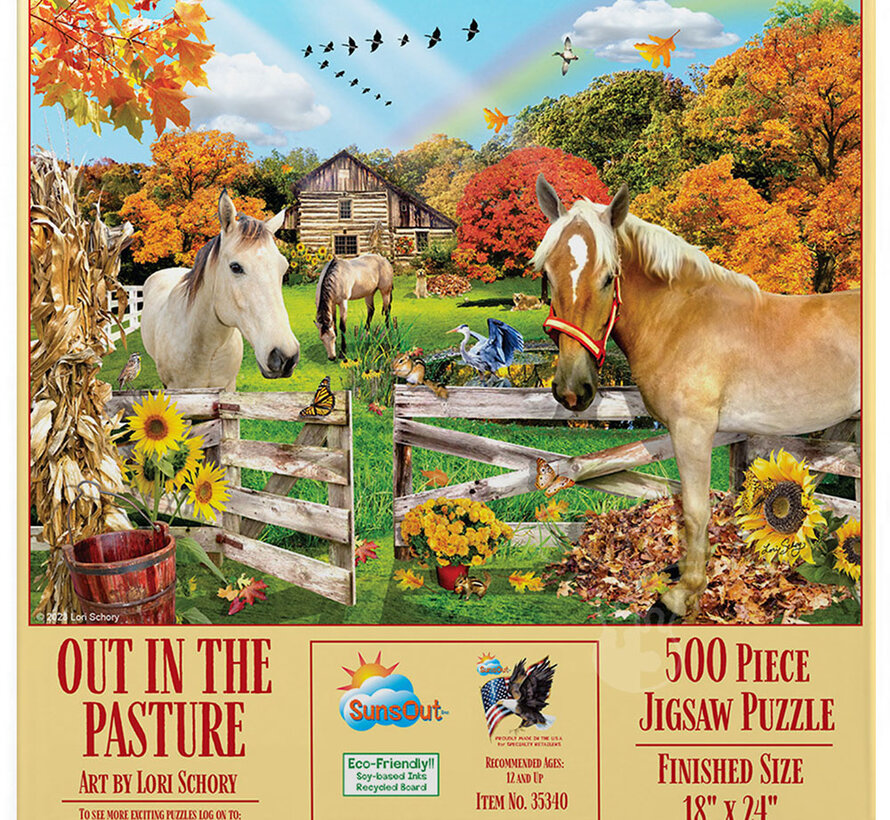 SunsOut Out in the Pasture Puzzle 500pcs