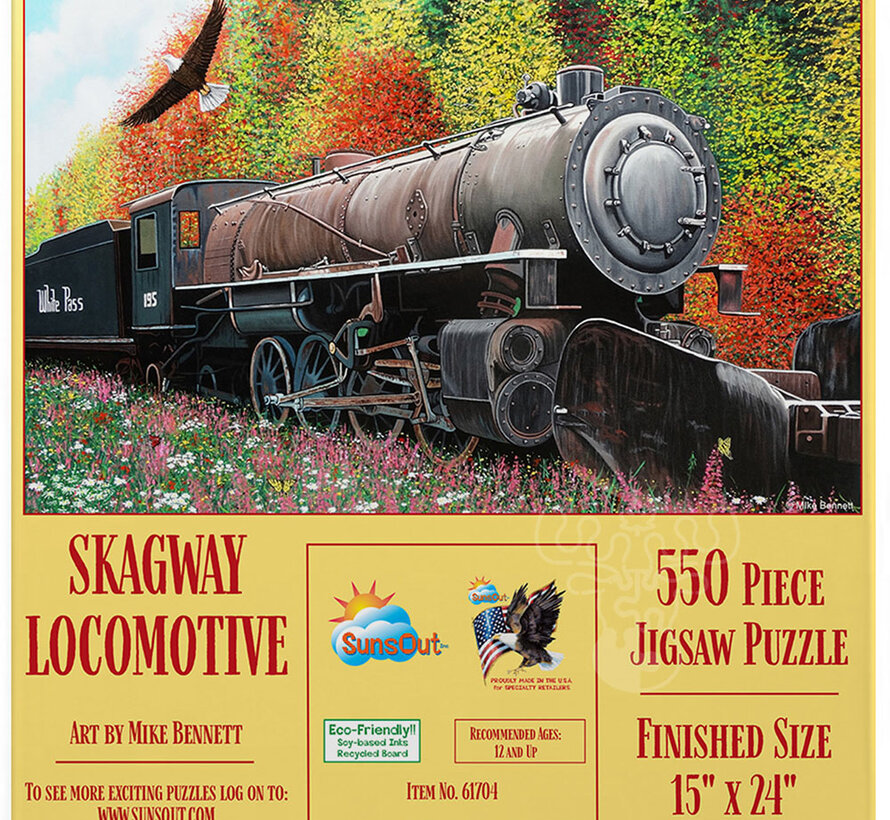 FINAL SALE SunsOut Skagway Locomotive Puzzle 550pcs